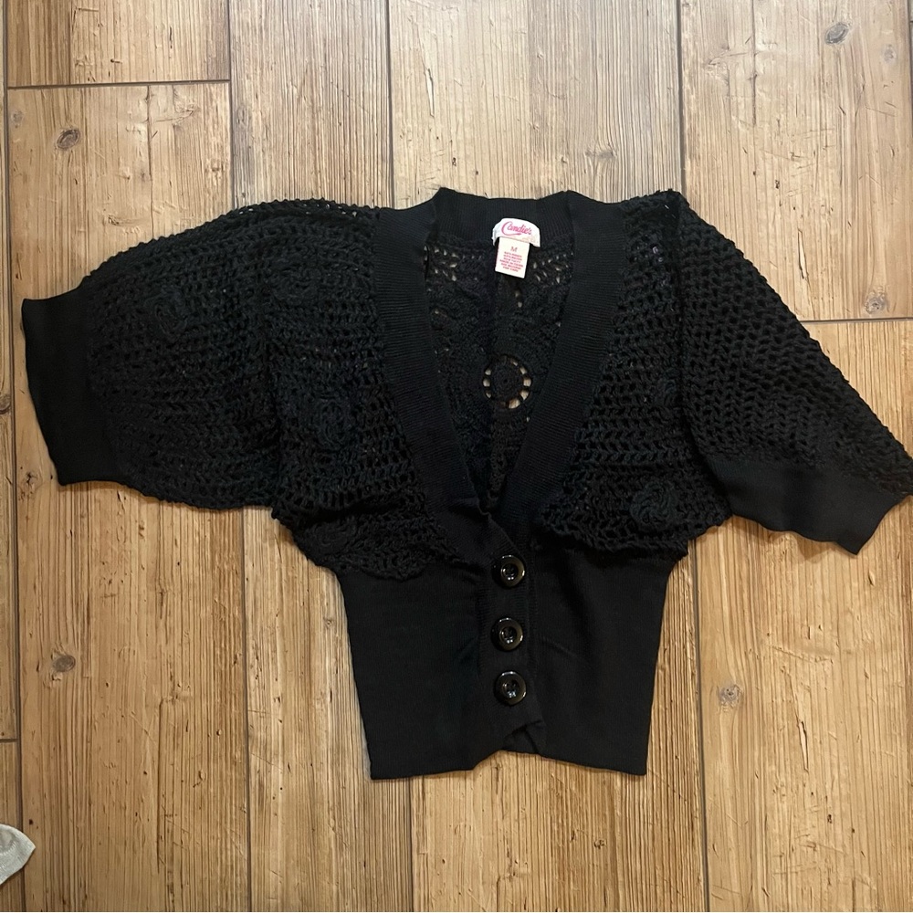 Candie's Black Knit Girl’s Shrug